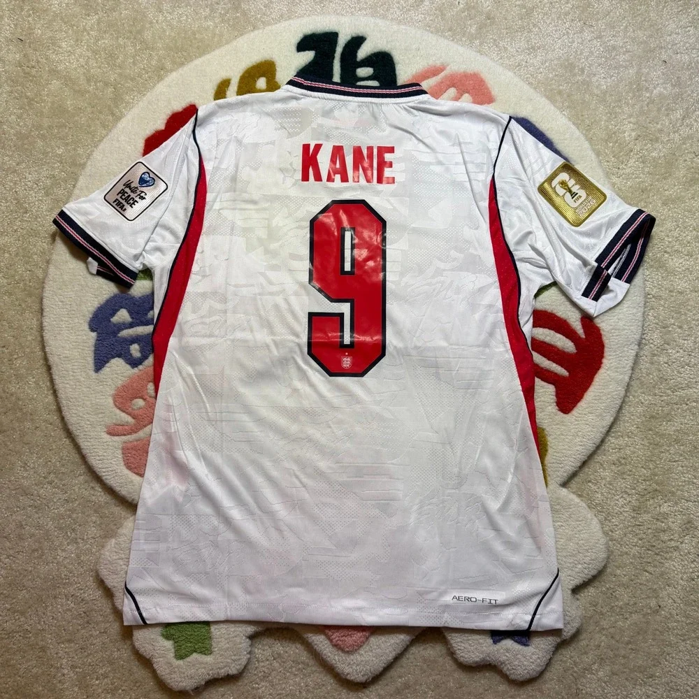 Nike England Harry Kane #9 Home Jersey White XL 2026 World Cup Patch